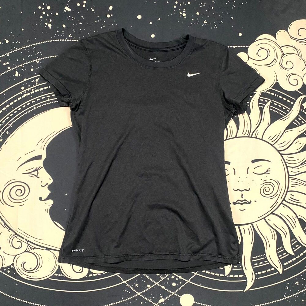 Nike Dri-Fit T-Shirt Women's M Black Performance Running Athletic Streetwear